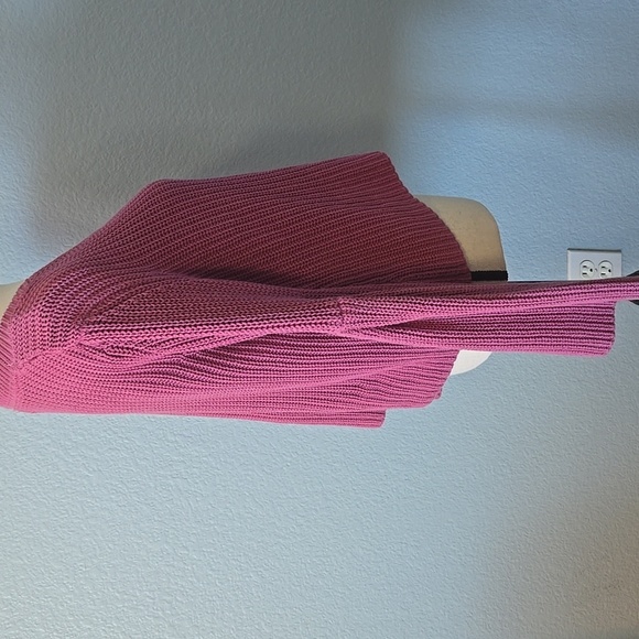 FREE PEOPLE Damsel Cotton Flare Sleeve Sweater Pink Sz Small - Picture 7 of 12